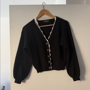En Saison Black Cardigan Sweater